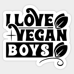 I Love Vegan Boys Sticker